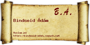 Bindseid Ádám névjegykártya